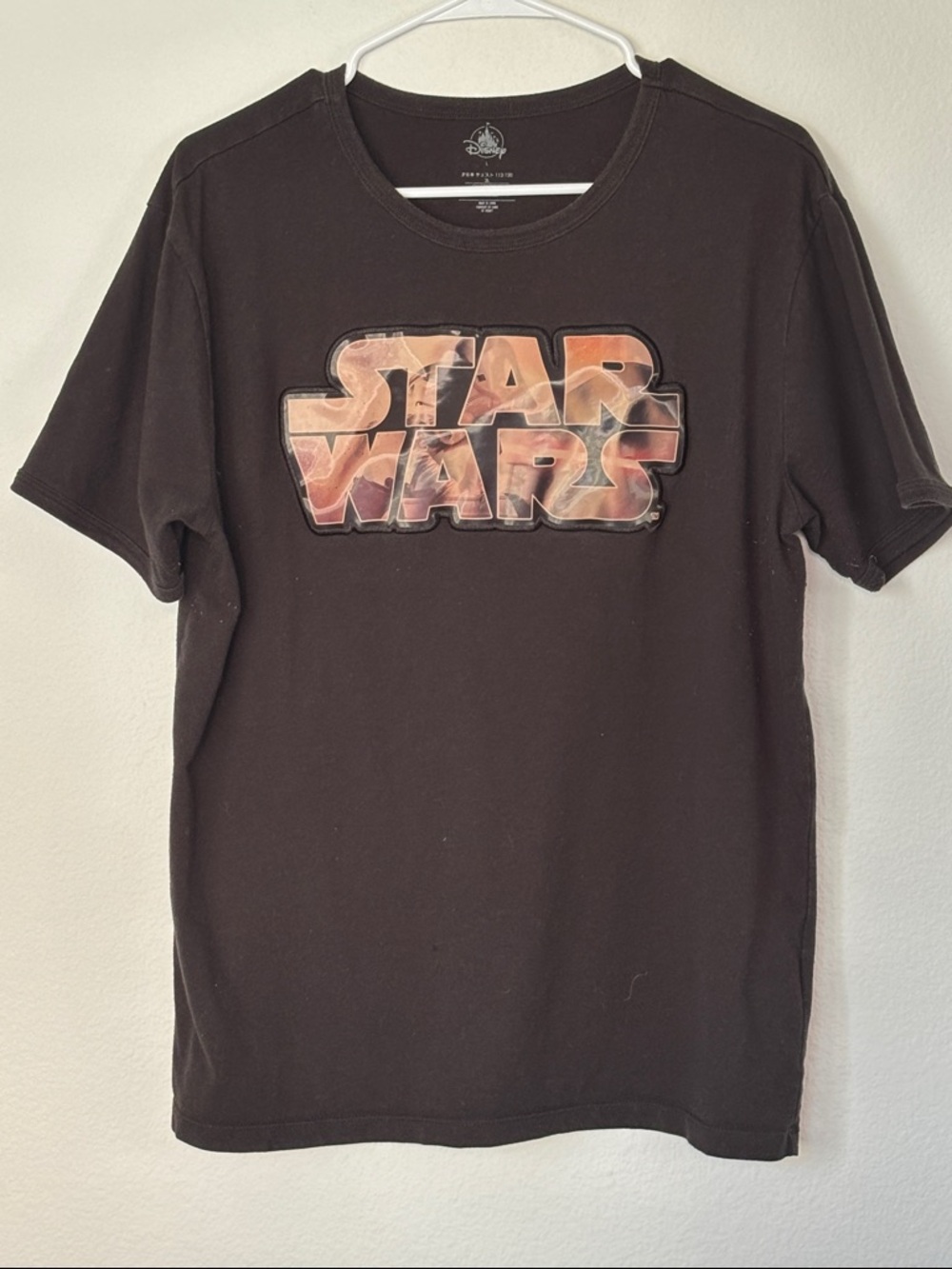 Disney Star Wars Black T‑Shirt with hologram Logo Darth Vader Stormtrooper